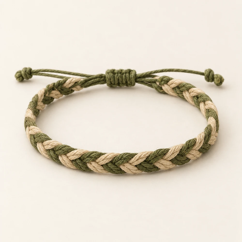 Olive / Natural Forest Trail Bracelet