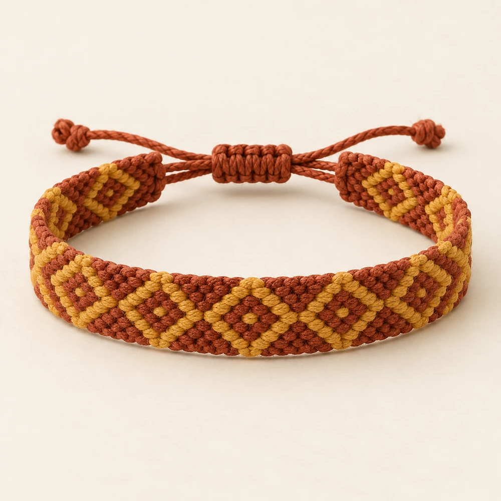 Terracotta / Ochre Sunset Band Bracelet